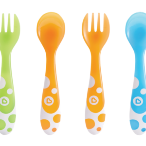 6 MULTI-COLOURED FORKS AND SPOONS