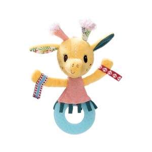 LILLIPUTIENS- Υφασμάτινη κουδουνίστρα με κρίκο οδοντοφυίας Ζία